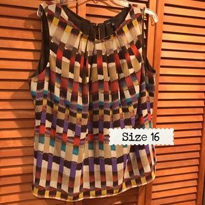 Chaus Sleeveless Blouse, size 16